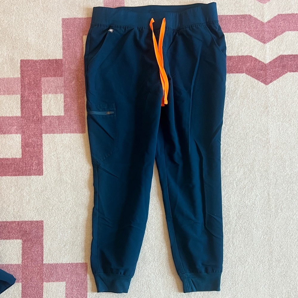Figs Women’s Deep Reef Joggers Scrub Pants with Orange Drawstring